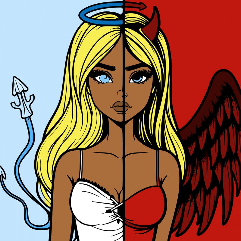 devil vs angel realistic girl