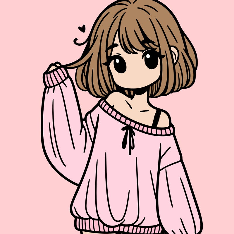 girl in baggy sweater hanging off her shoulder