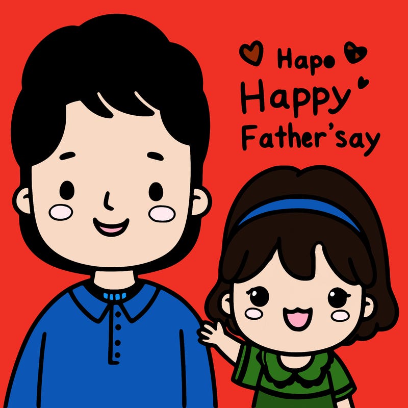 happy father’s day with a girl