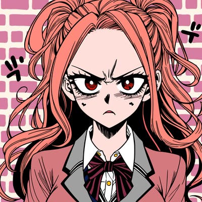 a really mad realistic manga girl