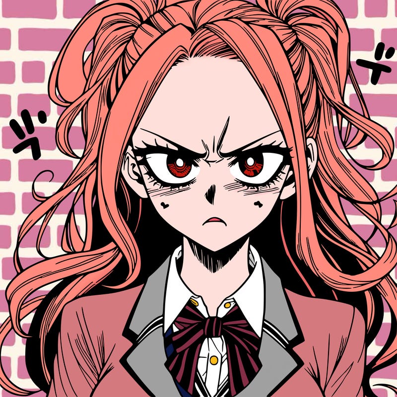 a really mad realistic manga girl
