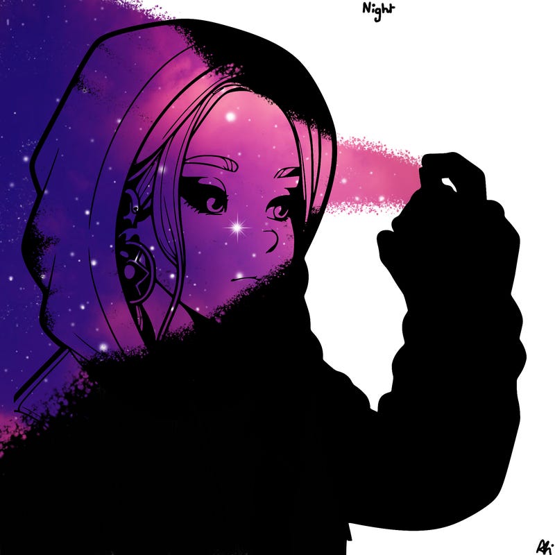 a realistic girl, spray painting