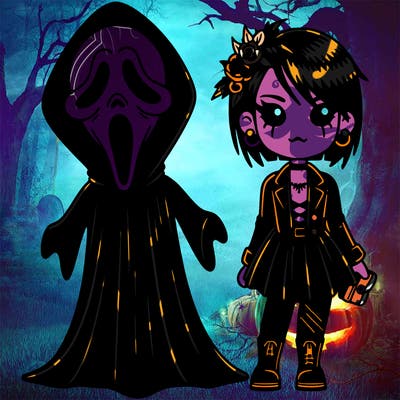 ghostface and goth girl