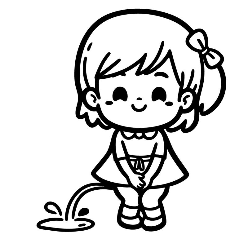 little girl that peed