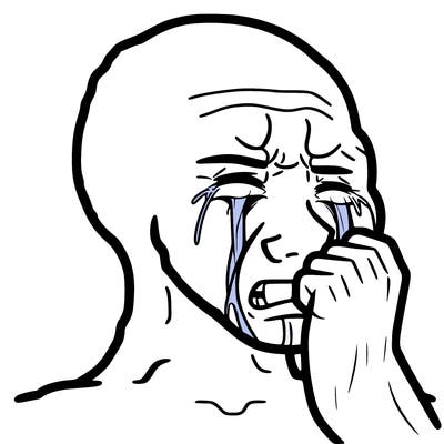 a realistic human crying