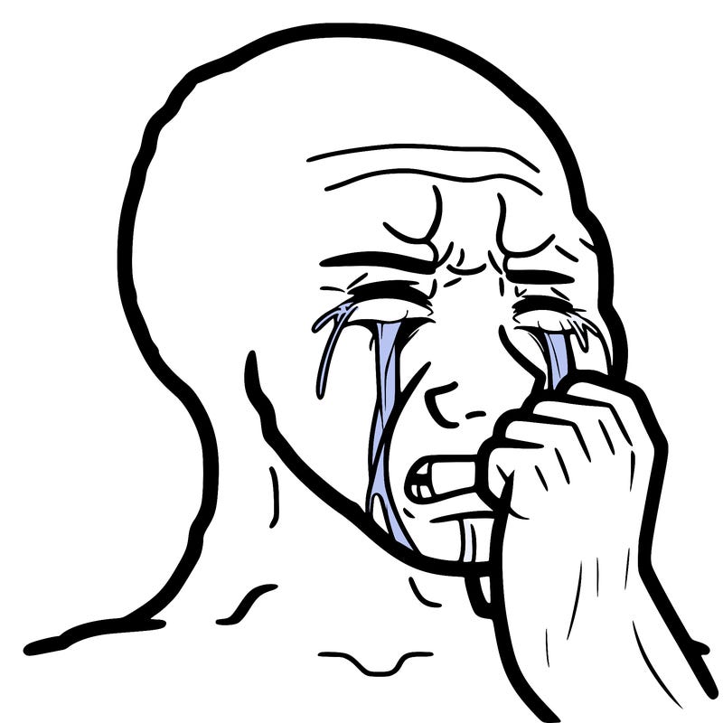 a realistic human crying