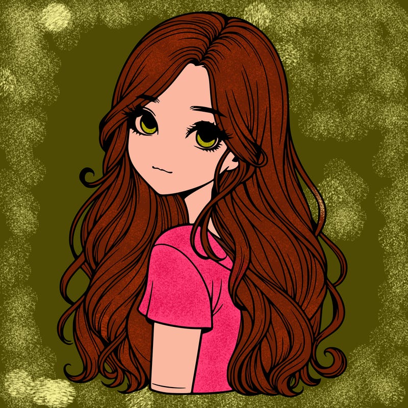 realistic girl with pretty hair