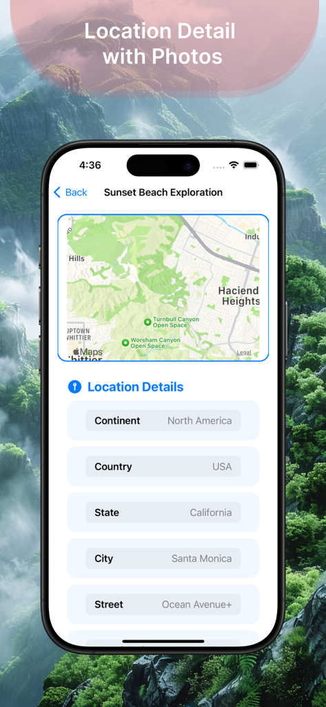 Tracking Maps Max+ - Tracking Maps Max app showing location details with a map and geographic information