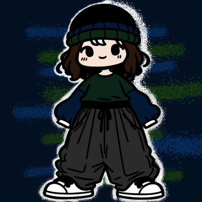 girl with baggy clothes