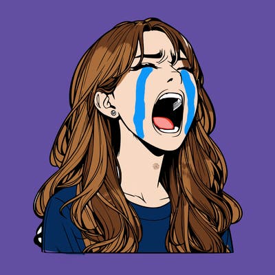 screaming realistic, girl