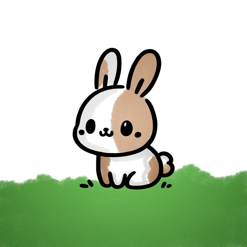 small drawing of bunny