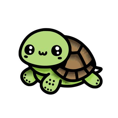 cute simple little turtle