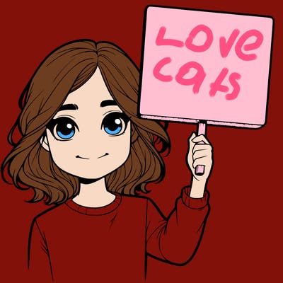 realistic girl holding up a sign