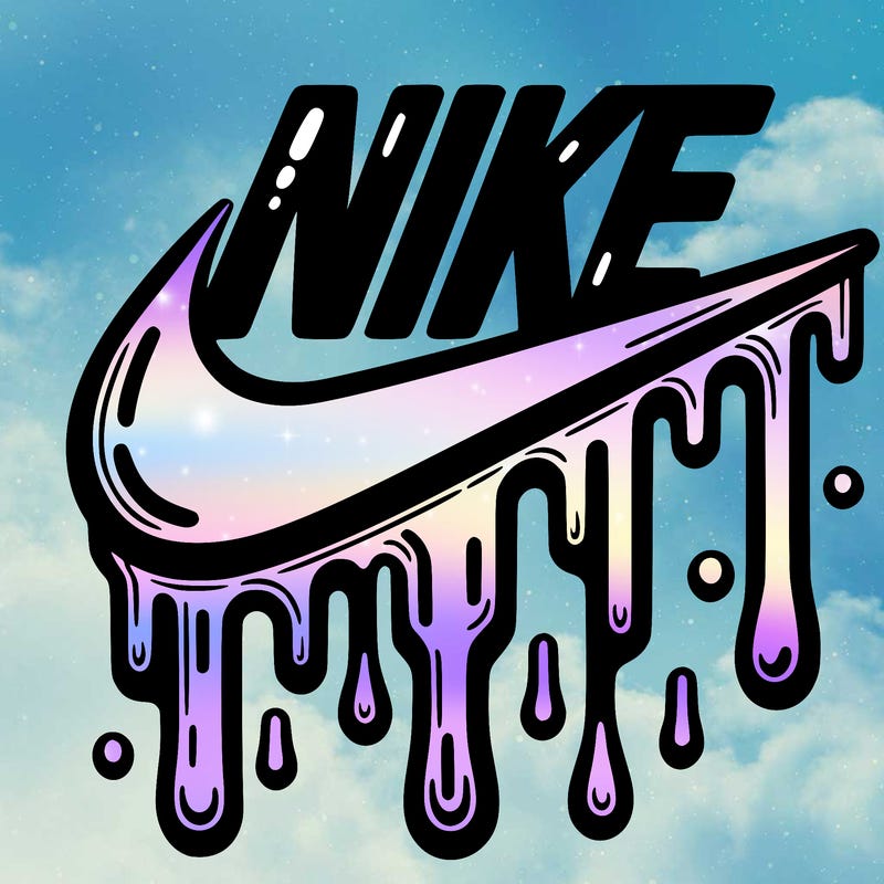 dripping nike logo