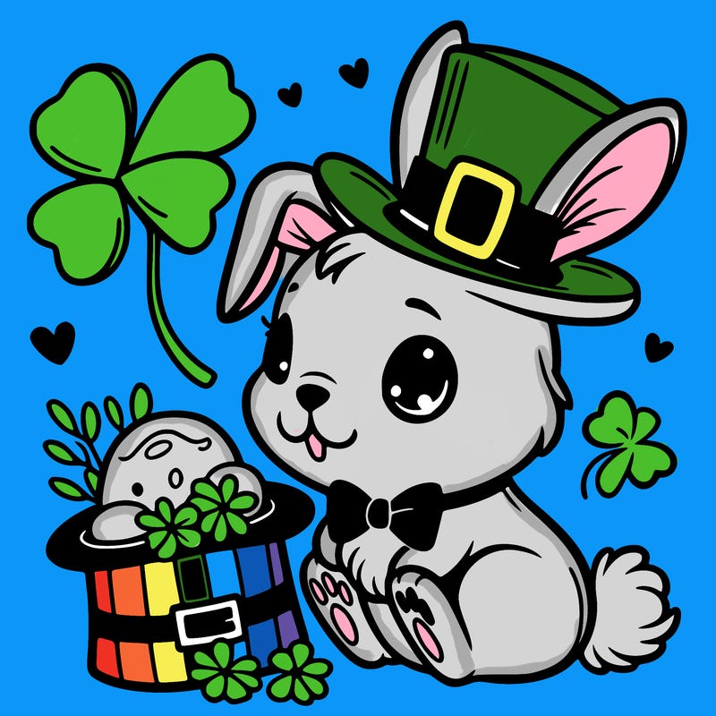 st. patrick's day, bunny.