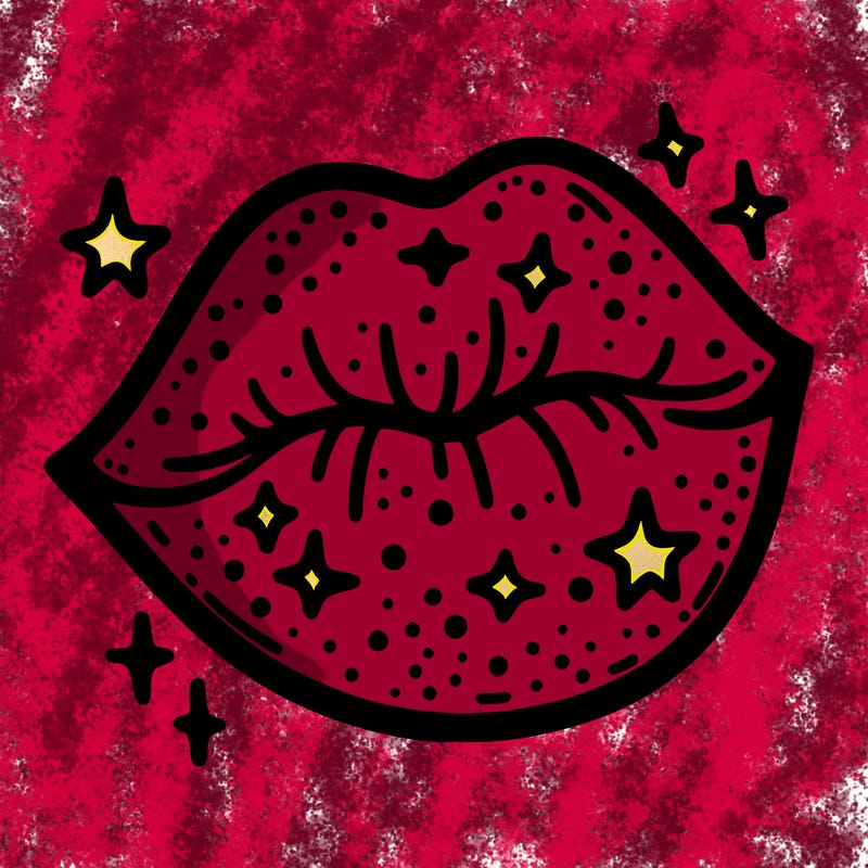 glittery lip