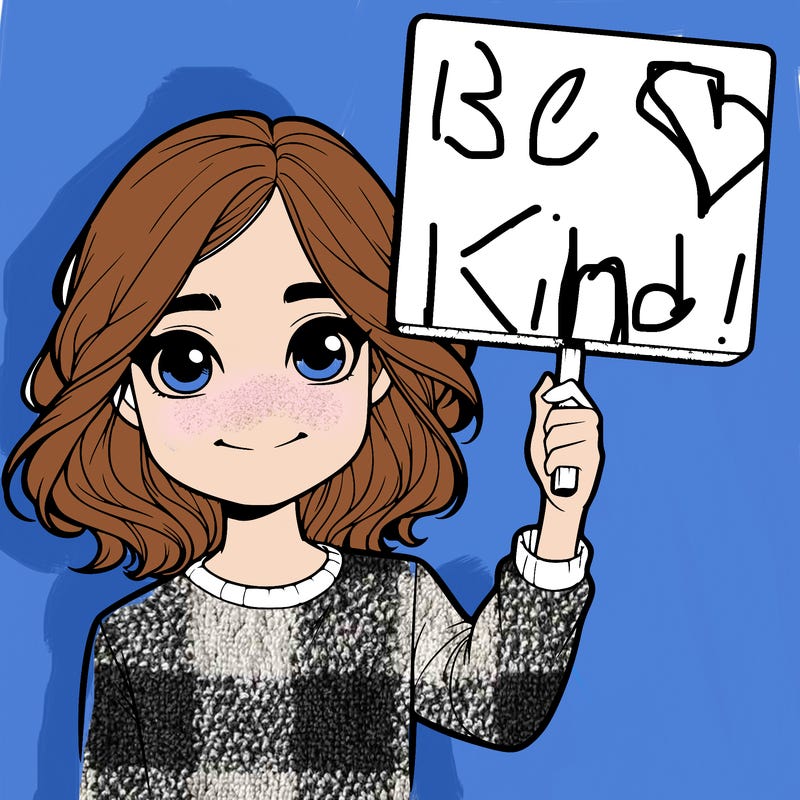 realistic girl holding up a sign