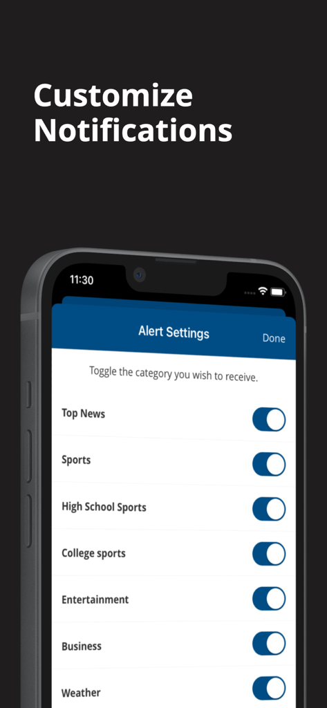 Chico Enterprise Record - Chico Enterprise-Record app notification alert settings screen