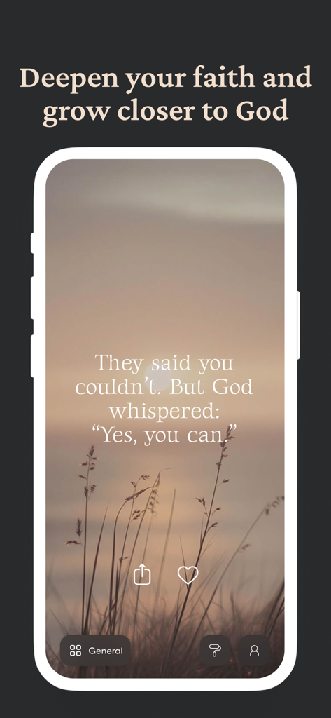 Bible Widgets: Verses & Prayer - Inspirational Bible quote displayed on a smartphone screen with a scenic nature background