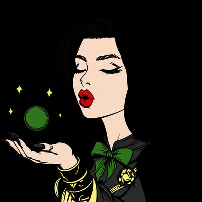 realistic elf casting a spell with lips