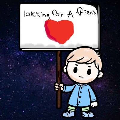 a person holding a sign that is blank