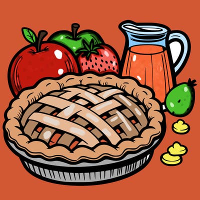 a pie of food