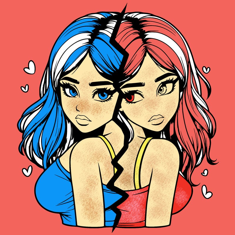 realistic girl split