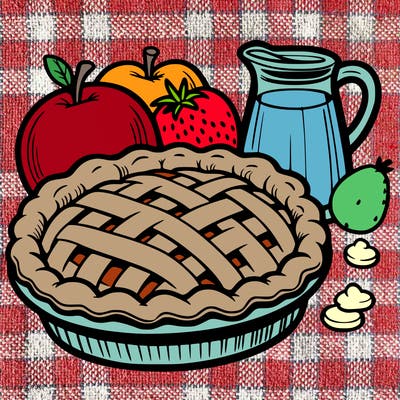 a pie of food