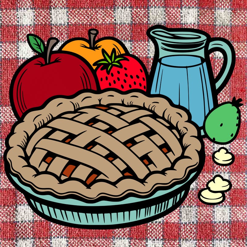 a pie of food