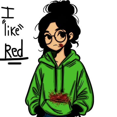 teen girl with a messy bun and glasses wearing a loose hoodie and jeans