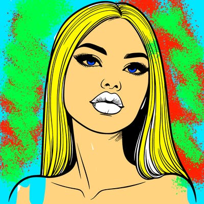 realistic woman with full lips