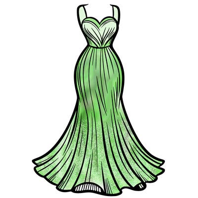 attractive long fashion dress