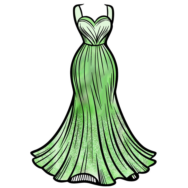 attractive long fashion dress