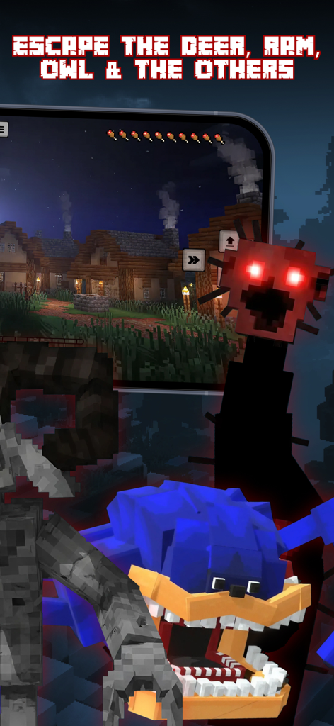 99 Nights Mods for Minecraft - Monstruos y personajes de terror de supervivencia del bosque de 99 Noches para Minecraft