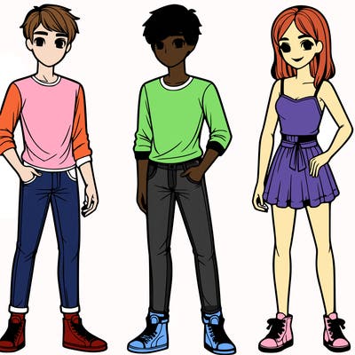 realistic drawing of a full body person