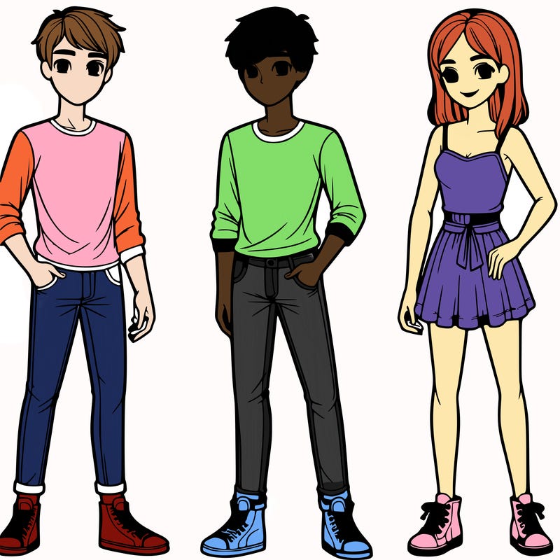 realistic drawing of a full body person