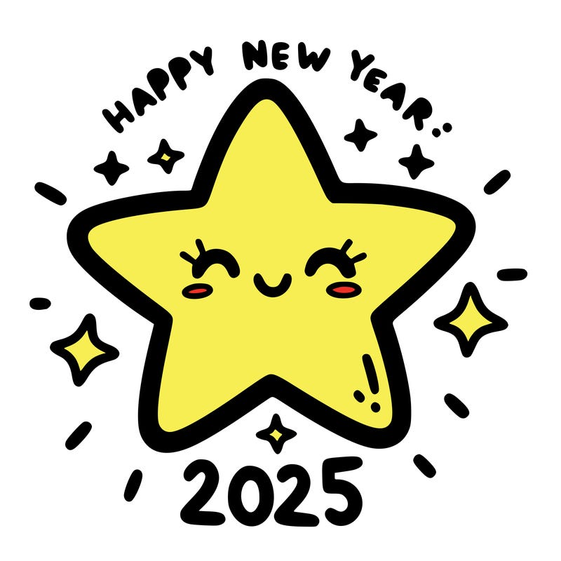 happy new year 2025 star wish