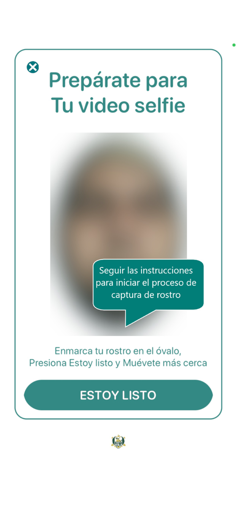 Revista Supervivencia Militar - Schermata istruzionale per la verifica biometrica facciale tramite video selfie