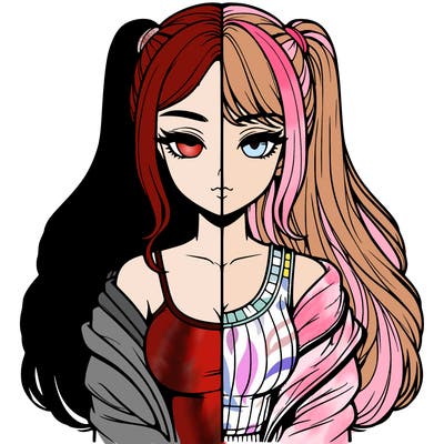 realistic girl split