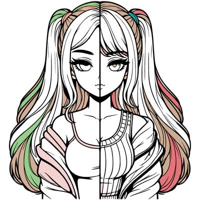 realistic girl split