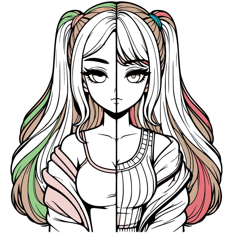 realistic girl split