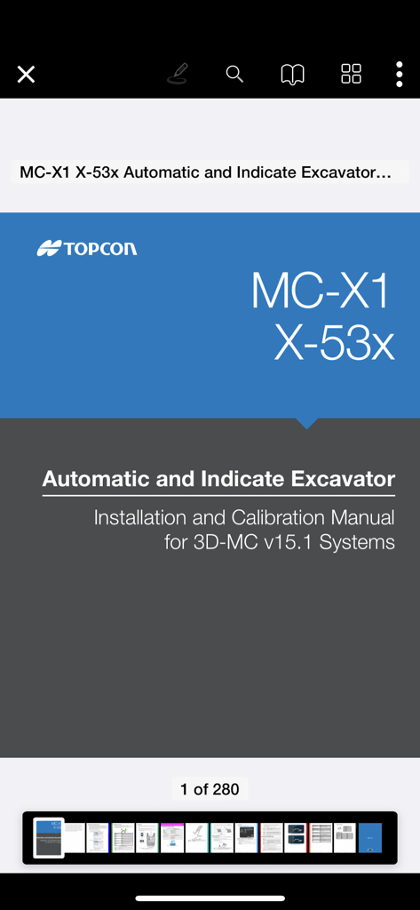 myTopcon NOW! - Digital installation and calibration manual for an excavator in the myTopcon NOW app