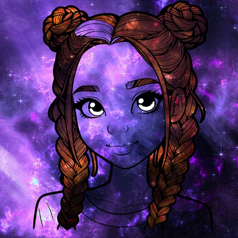 realistic girl with braids