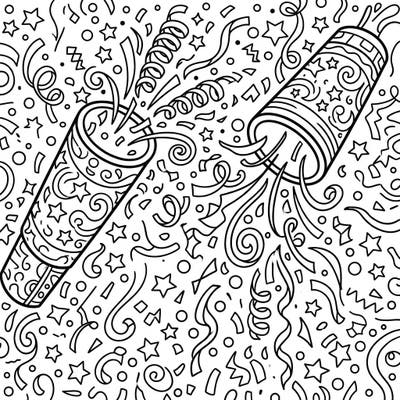 Get ready to celebrate with this delightful confetti cannons coloring page, specially designed for seniors. Enjoy the clear, large outlines as you bring a burst of festive fun to life.