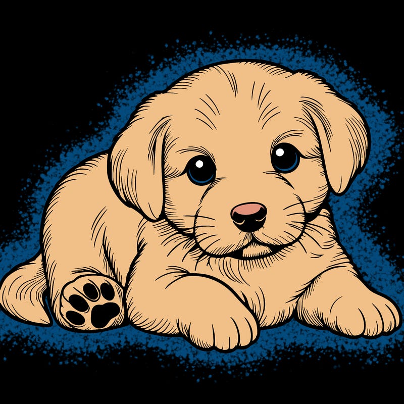 a cute realistic puppy