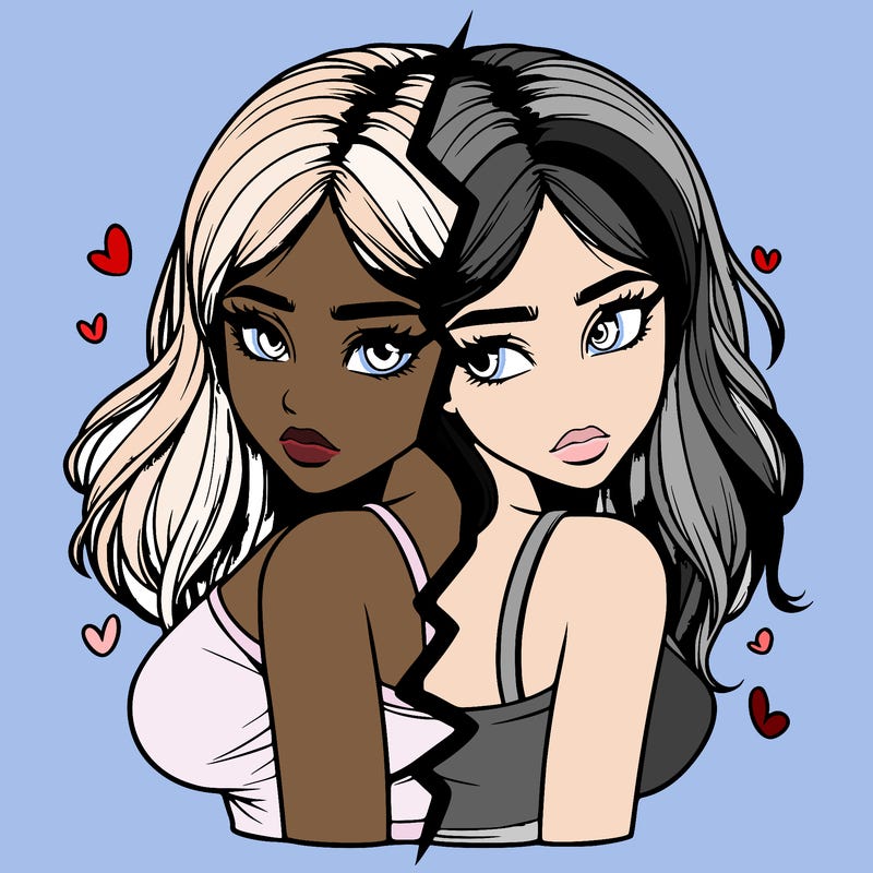 realistic girl split