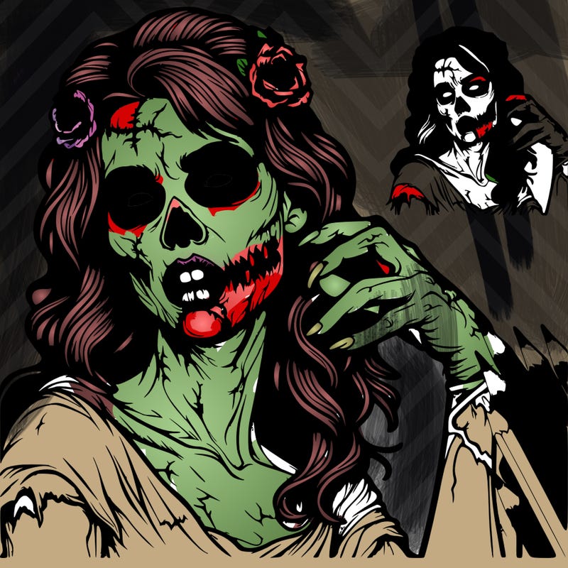 realistic zombie woman