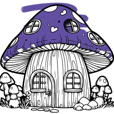 realistic mushroom house 🍄