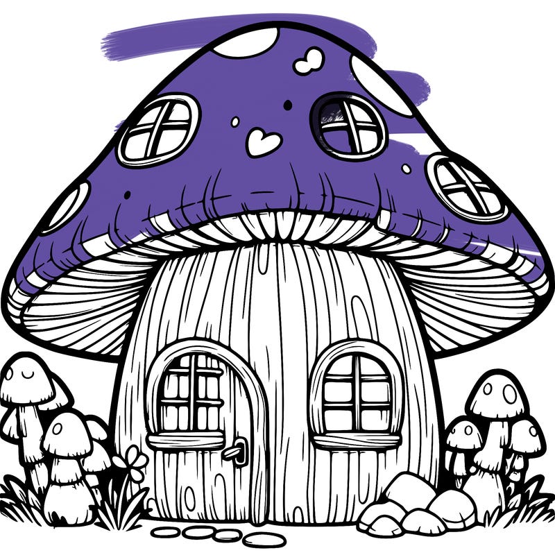 realistic mushroom house 🍄