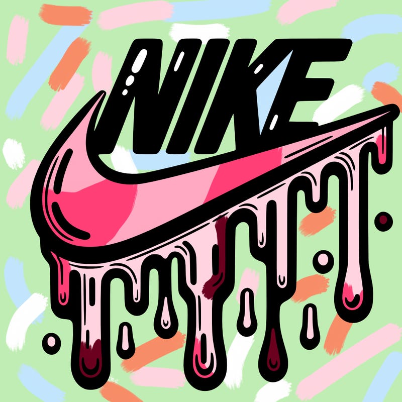dripping nike logo